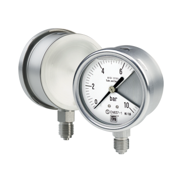 Nuova Fima Bourdon Tube Solid Front Pressure Gauge, MGS20 DN63